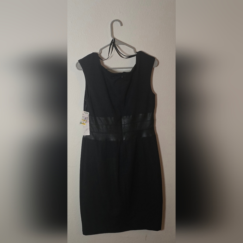 NWT Maggy L Black Sleeveless Sheath Classic Dress Cocktail Career Size 10 - Picture 2 of 5